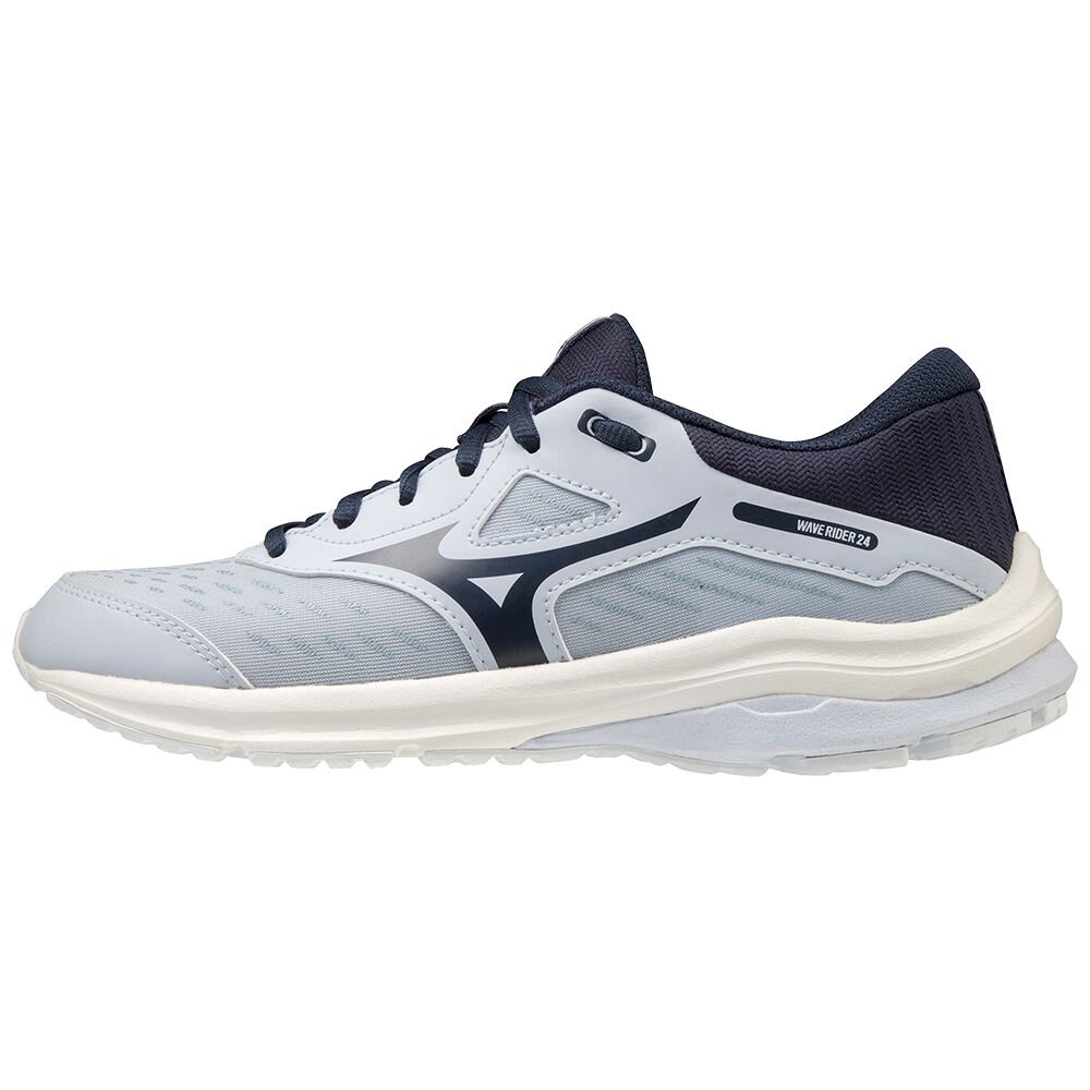 Womens Mizuno Wave Rider 24 Running Shoes Indigo/White Philippines (DGEKNJ387)